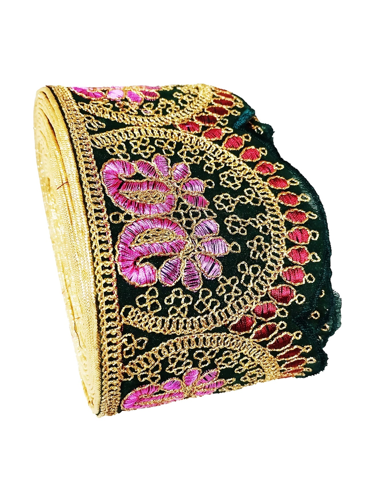 CARTZEYE Embroidery Heavy Work Trim Lace Border for Saree, Kurti, Dresses, Bandhani, Lehenga, Decorative Ribbon