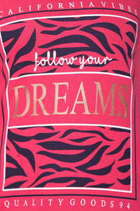 In Love Ladies Long Knee Length Chest Printed Side Slits Tshirts