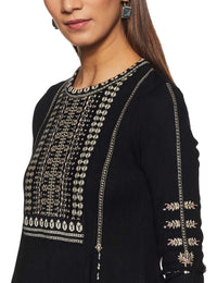 W for Woman Women's  Synthetic Straight Kurta