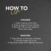 Seven Seas Eyeliner & Mascara 2 in 1 | Lightweight, Denser & Longer Lashes | Intense Black Finish | Adds Volume | Easy Wash | No Clumping | Cruelty Free