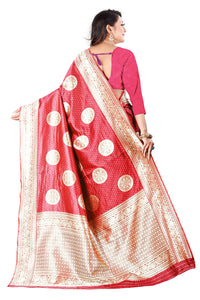 Amazon Brand - Anarva Soft Heavy & Cotton Silk Sarees for women, Beautiful saree free size with unstitched Blouse Piece