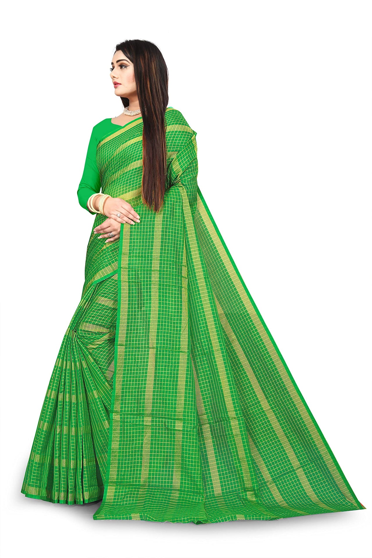 Amazon Brand - Anarva Soft Heavy & Cotton Silk Sarees for women, Beautiful saree free size with unstitched Blouse Piece