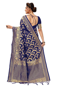 Nivah Fashion Women's  Banarasi Art Silk Saree with Blouse Piece