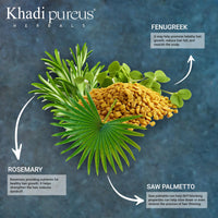 Khadi Pureus Herbals Shreekesha Rosemary Anti Hair Fall Shampoo for Hair Growth, Reduce Hair Loss & Damage, Hair Fall Control, Anti Dandruff & Frizzy hair | Herbal Hair Cleanser with properties & Pure Powerful Natural Ingredients for Women & Men (900 ml)