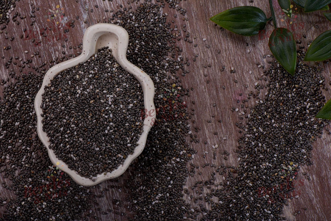 Berries And Nuts Premium Chia Seeds | Raw Chia Seeds | Chia Seed Pouch 200 Grams