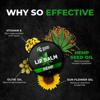 Beardo Hemp Lip Repair & Protection| Non-Tinted Lip Balm for Men | Nourishing Lip Care with Hemp Seeds | 7g