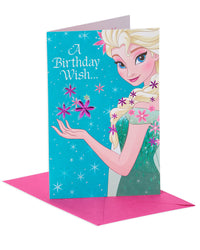 American Greetings Birthday Card for Kids (Frozen, Queen Elsa) Frozen, Queen Elsa