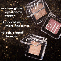 e.l.f. Fine As Fleck Glitter Eyeshadow, Long-Lasting Sheer Eye Makeup With A Shimmer Finish, Soft, Smooth Formula, Vegan & Cruelty-Free, Straight Fire