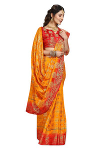 C J Enterprise Women's  Pure Kanchipuram Silk Sarees For Wedding With Un-Stitched Blouse Piece (D11 paithani)