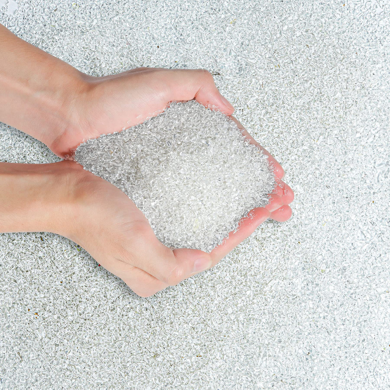 T4U Tumbled Chips Stones Crushed Crystal Quartz 2 LB, Irregular Shaped Gravels Pebble Healing Stones, DIY Smoothed Rocks for Potted Plant,Resin Art,Vase Fillers Aquarium Gravel Rocks (Clear) #3 - Clear