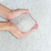 T4U Tumbled Chips Stones Crushed Crystal Quartz 2 LB, Irregular Shaped Gravels Pebble Healing Stones, DIY Smoothed Rocks for Potted Plant,Resin Art,Vase Fillers Aquarium Gravel Rocks (Clear) #3 - Clear