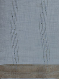 DUNGRANI Women's  Linen Saree With Blouse Piece