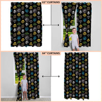 Franco Kids Room Window Curtains Drapes Set, 82 in x 63 in, Jurassic World