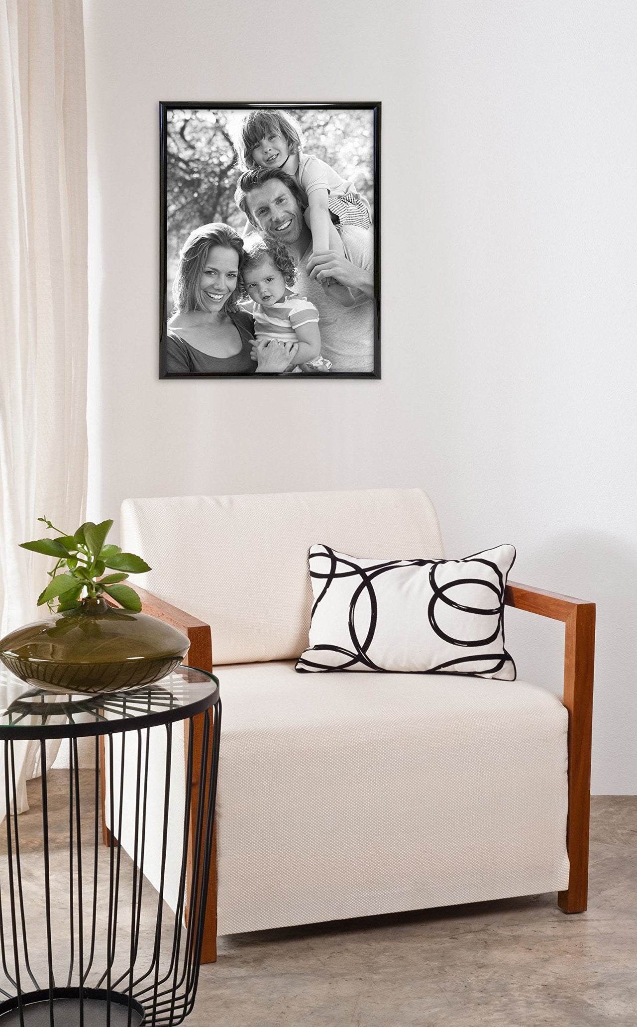 MCS Trendsetter 20x28 Poster Frame Black High-Gloss, Vertical & Horizontal Wall Hanging Large Picture Frame for Photos, Posters & Art Prints (1-Pack) 20 x 28 in Single