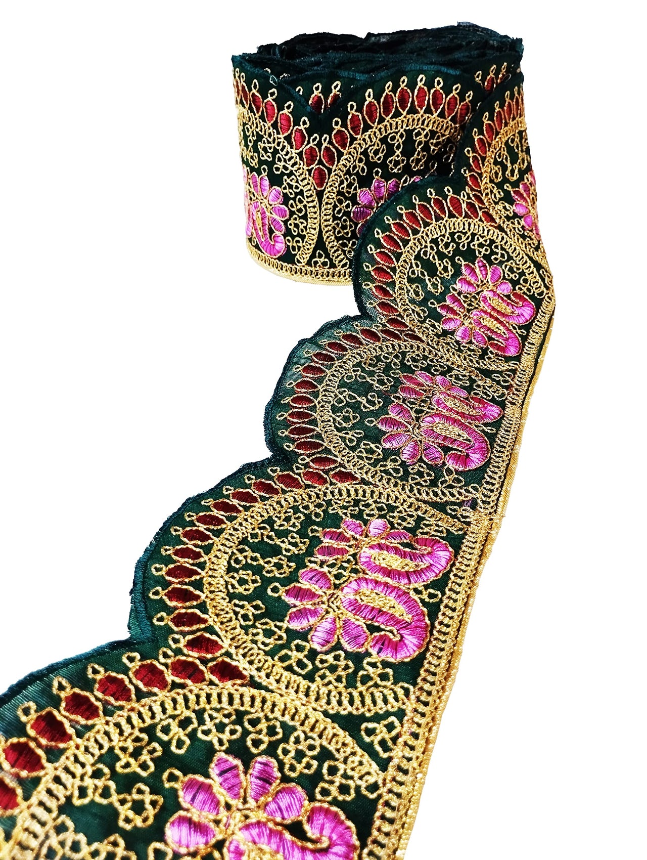 CARTZEYE Embroidery Heavy Work Trim Lace Border for Saree, Kurti, Dresses, Bandhani, Lehenga, Decorative Ribbon