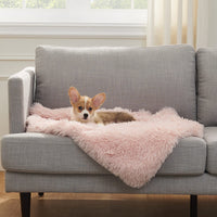 Best Friends by Sheri Calming Shag Fur Pet Throw Blanket, Cotton Candy Pink, 30