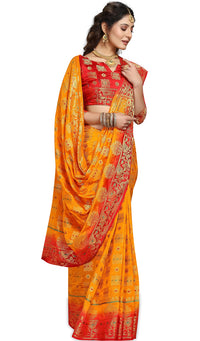 iZibra Women's  Kanchipuram Silk Sarees With Blouse Piece