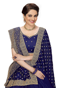 PANASH TRENDS Women's  Heavy Embroidered Silk Saree Women