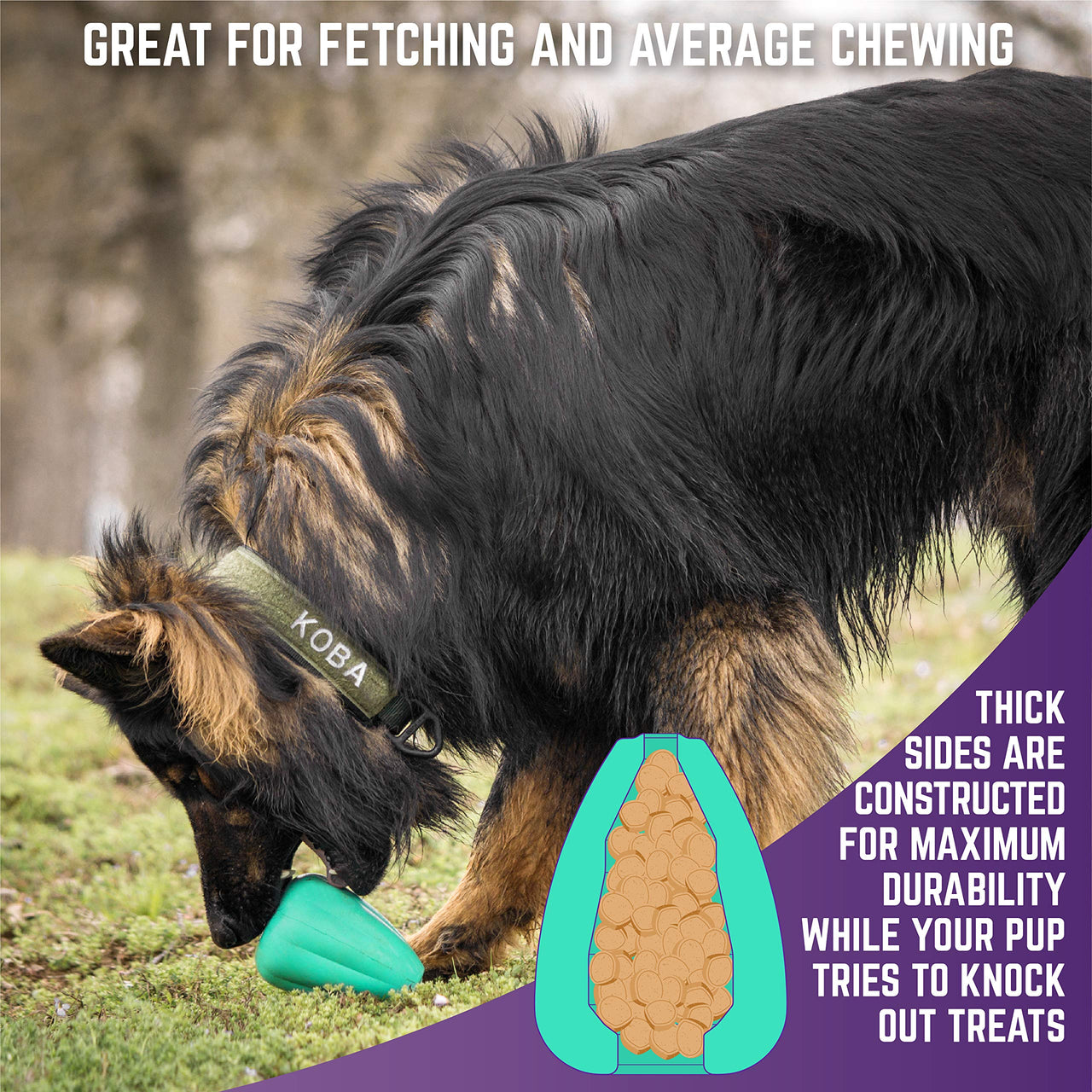 Chew King Premium Treat Dog Toy, XL, Extremely Durable Natural Rubber Toy, Pack of 2, All Breed Sizes X-Large - 2 pack