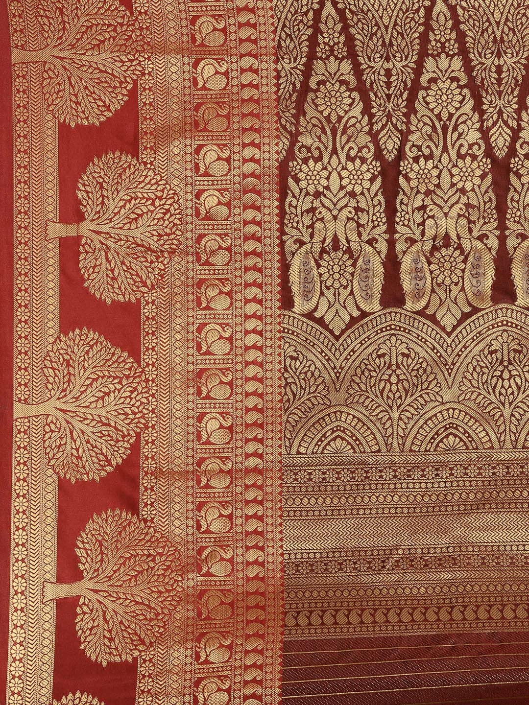 Pandadi Saree Women's  Banarasi Silk Saree With Unstitched Blouse Piece