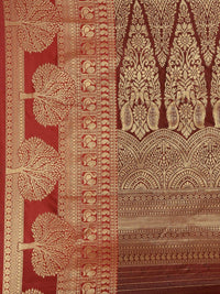 Pandadi Saree Women's  Banarasi Silk Saree With Unstitched Blouse Piece