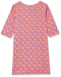 Amazon Brand - Jam & Honey Girl's  Cotton Regular Short Kurti PEACH 2 2 Years-3 Years