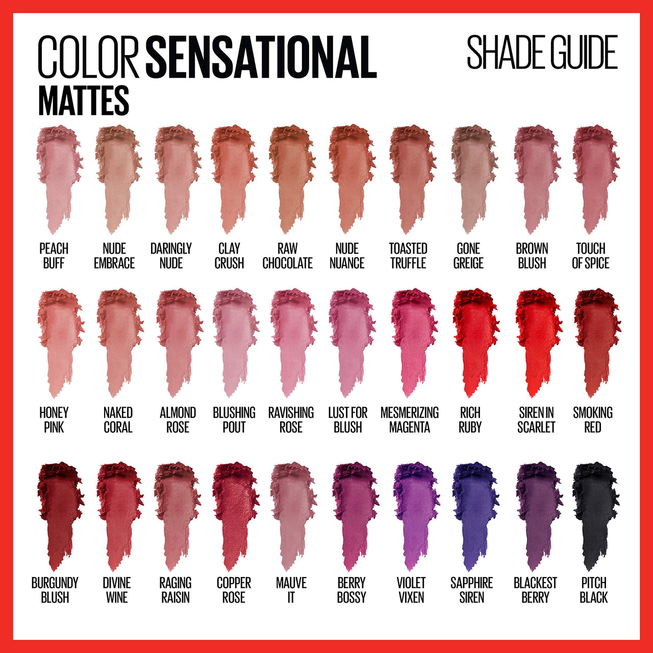 Maybelline New York Color Sensational Creamy Matte Lipstick, 640 Red Liberation and 690 Siren in Scarlet, 3.9g (Pack of 2)