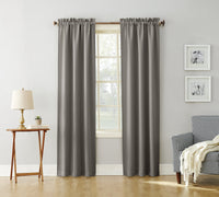 Sun Zero Easton Energy Saving Blackout Rod Pocket Curtain Panel, 40