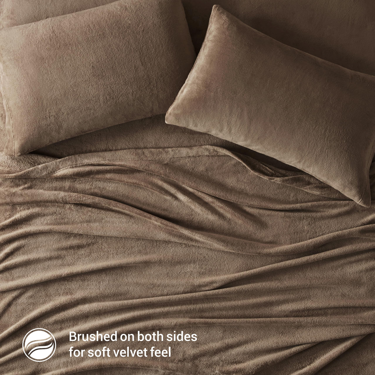Sleep Philosophy True North Fleece Sheet Set Full, Solid Color, Warm & Plush Sheets Soft Fleece Bedding Full Size Sheets, Fitted Pocket Fits Up to 16" Mattress, Soloft, Full Burgundy 4 Piece