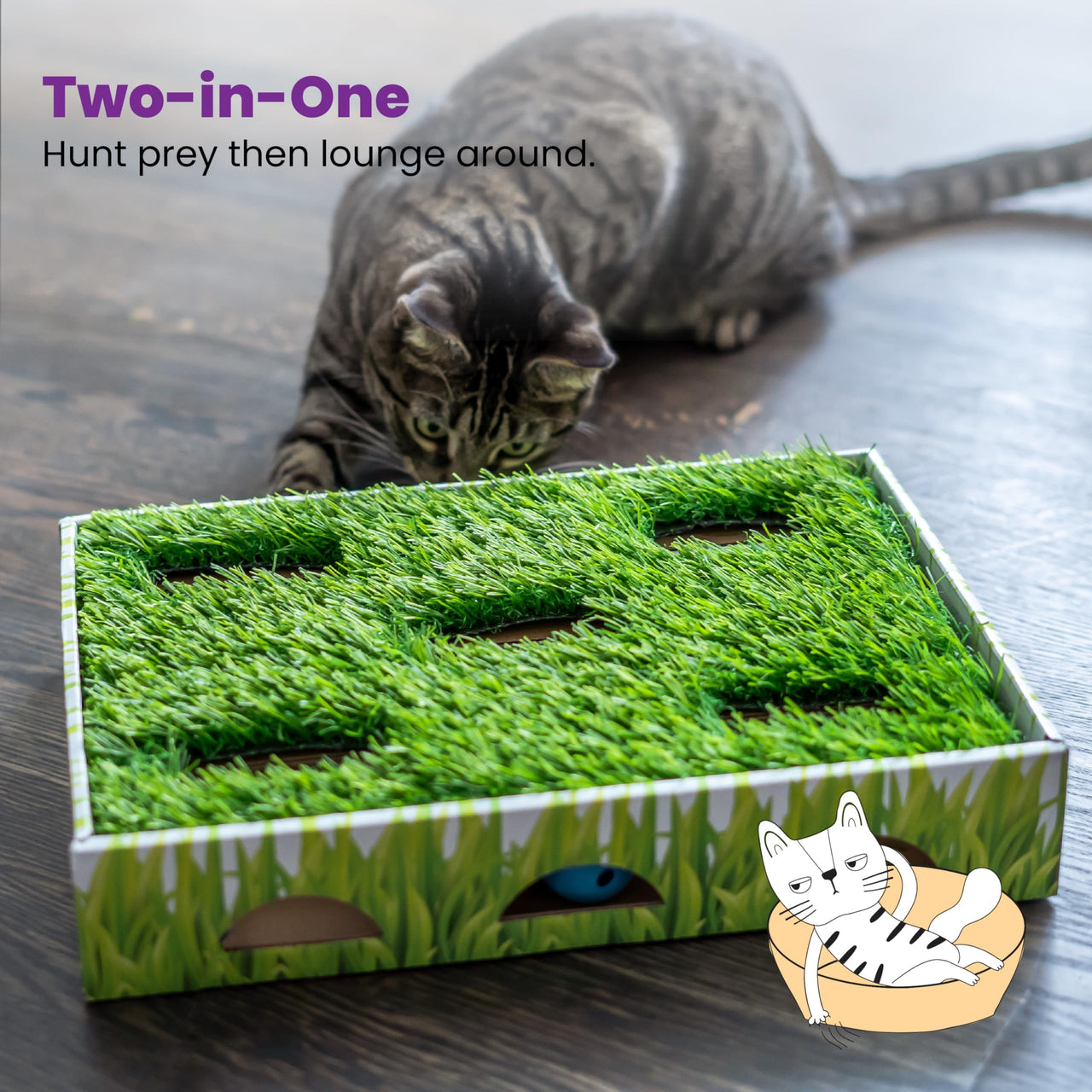 Catstages Grass Patch Hunting Box Cat Toy