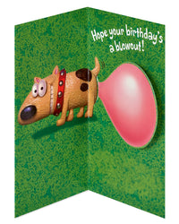 American Greetings Funny Birthday Card (Dog with Bubble Gum) Dog with Bubble Gum