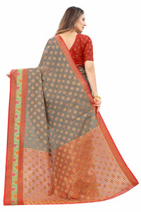 Silk Zone Women's  Cotton Woven Saree