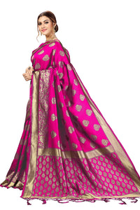 PANASH TRENDS Women's  Kanchipuram Banarasi Art Silk Saree with Blouse Piece