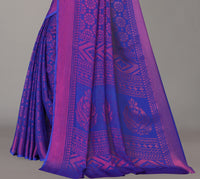 Winza Designer Women's  Chiffon Brasso Printed Saree with Blouse Piece (WDP Brasso Malini W)