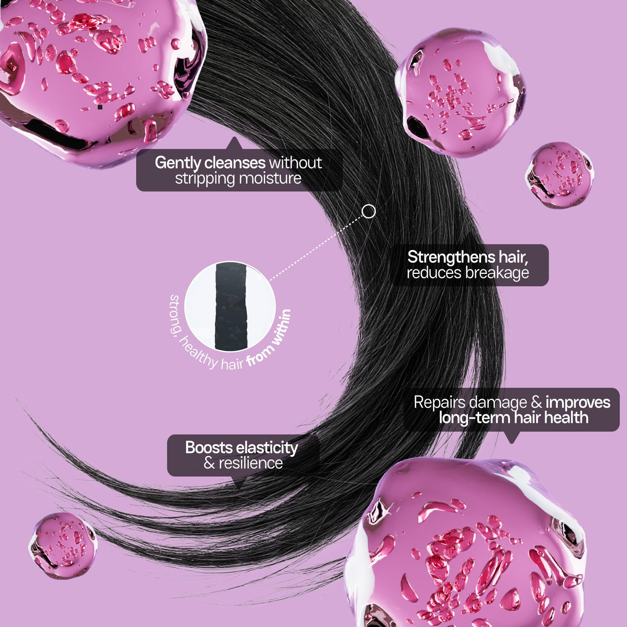 Moxie Beauty HydroRepair Wash Duo | Sulfate-Free Shampoo & Protein-Enriched Conditioner | Deep Hydration & Strengthening | Frizz Control & Damage Repair | 200 ml + 175ml