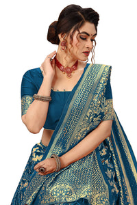 Nivah Fashion Women's  Banarasi Art Silk Saree with Blouse Piece