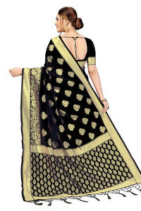 PANASH TRENDS Women's  Kanchipuram Banarasi Art Silk Saree with Blouse Piece