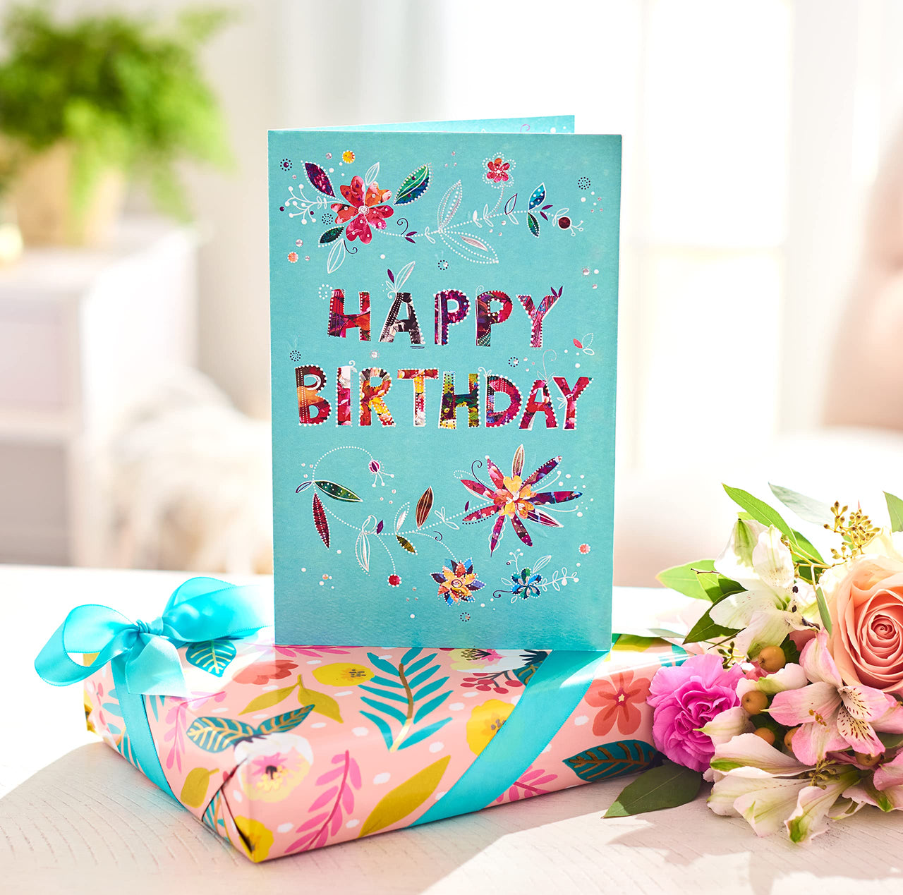American Greetings Birthday Card for Her (Floral Happy Birthday) Floral Happy Birthday