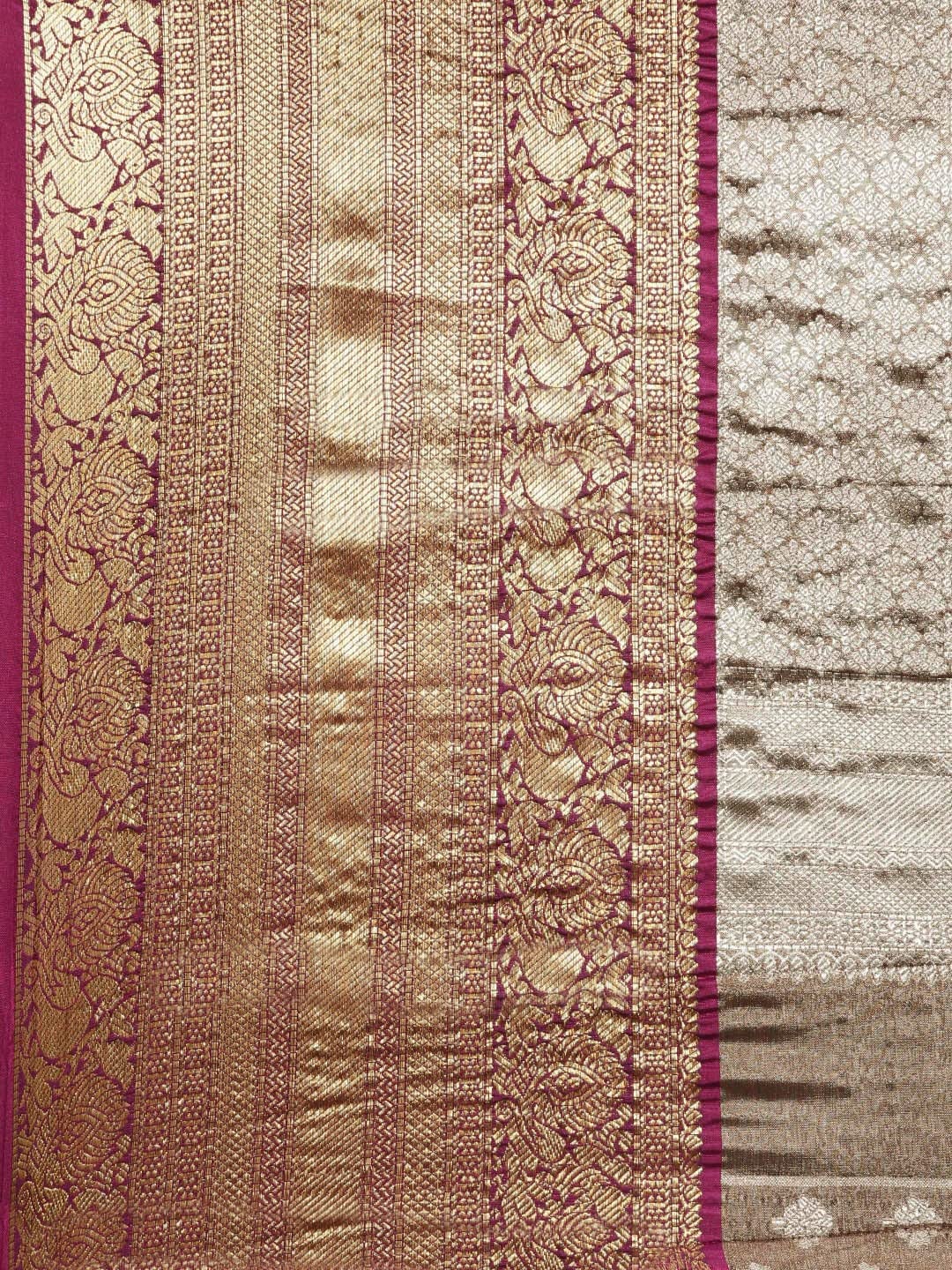 Pandadi Saree Women's  Arasi Soft Tissue Banarasi Silk Dharmavaram Pattu Saree With Unstiched Blouse Piece