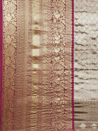 Pandadi Saree Women's  Arasi Soft Tissue Banarasi Silk Dharmavaram Pattu Saree With Unstiched Blouse Piece