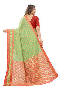 Silk Zone Women's  Cotton Woven Saree