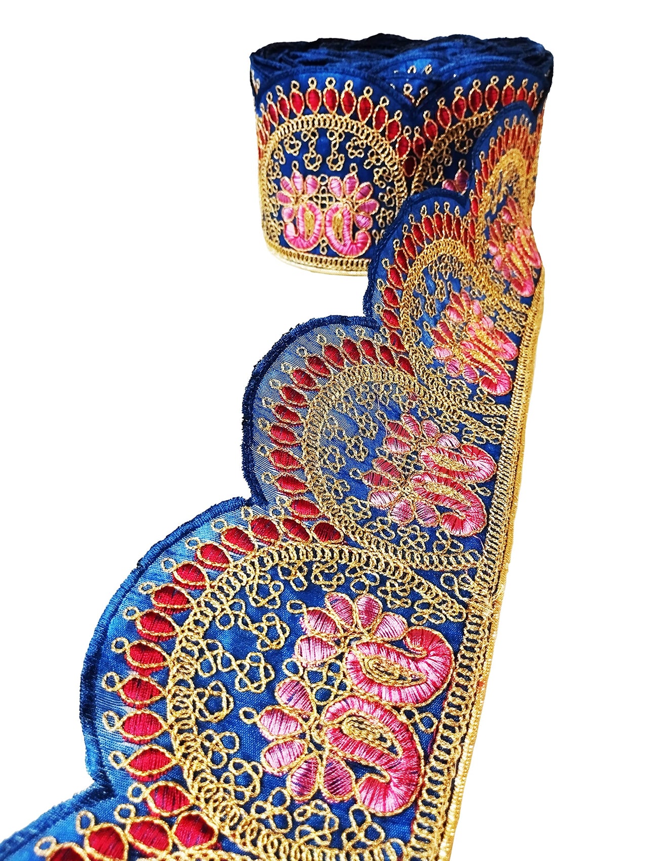 CARTZEYE Embroidery Heavy Work Trim Lace Border for Saree, Kurti, Dresses, Bandhani, Lehenga, Decorative Ribbon