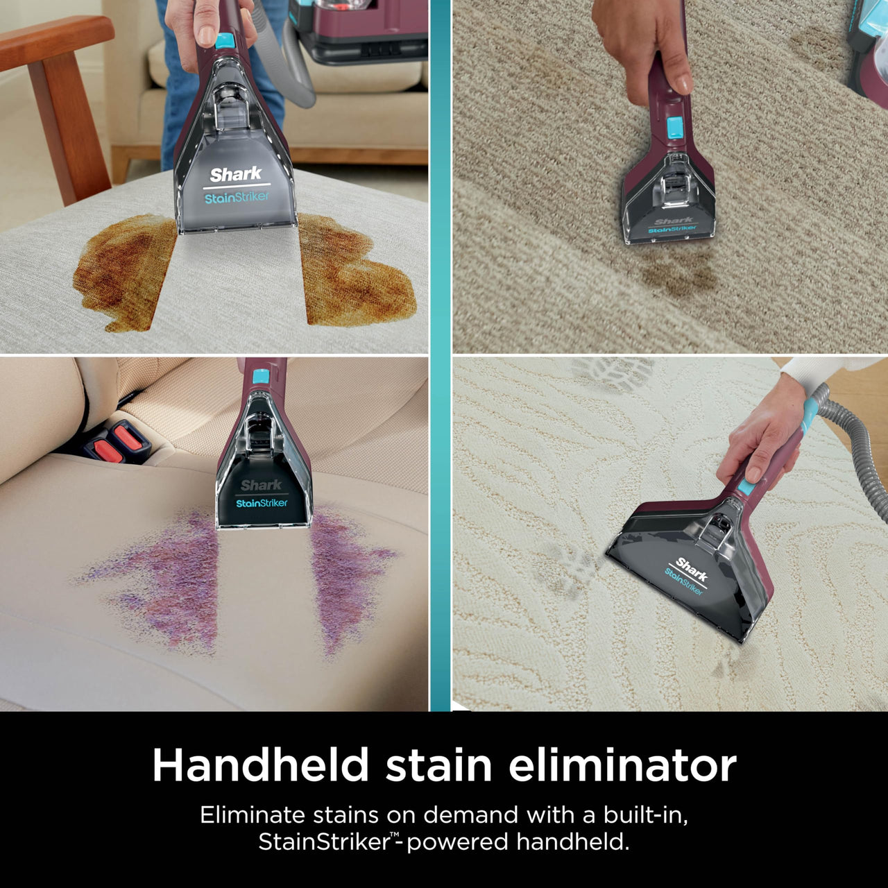 Shark StainStriker HairPro. Portable Carpet, Area Rug & Upholstery Spot & Stain Cleaner, Hair & Odor Eliminator for Carpets, Area Rugs, Upholstery & Cars. Perfect for Pets, Copper, PX251 Shark StainStriker w/ HairPro Technology