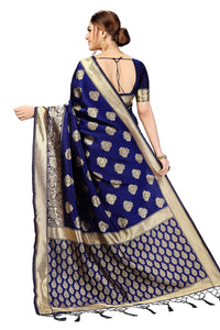 PANASH TRENDS Women's  Kanchipuram Banarasi Art Silk Saree with Blouse Piece