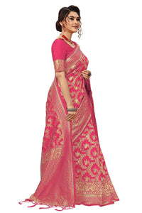 Nivah Fashion Women's  Banarasi Art Silk Saree with Blouse Piece