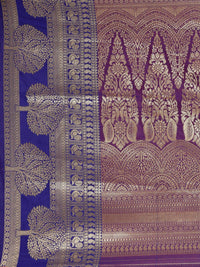 Pandadi Saree Women's  Banarasi Silk Saree With Unstitched Blouse Piece