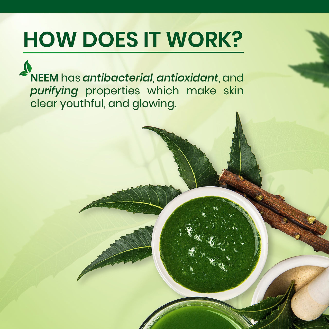 Ozone Neem Bathing Bar | Anti-Bacterial Soap for Acne & Rashes | Enriched with Neem, Coconut Oil & Castor Oil | Paraben-Free | 125g (Pack of 6)