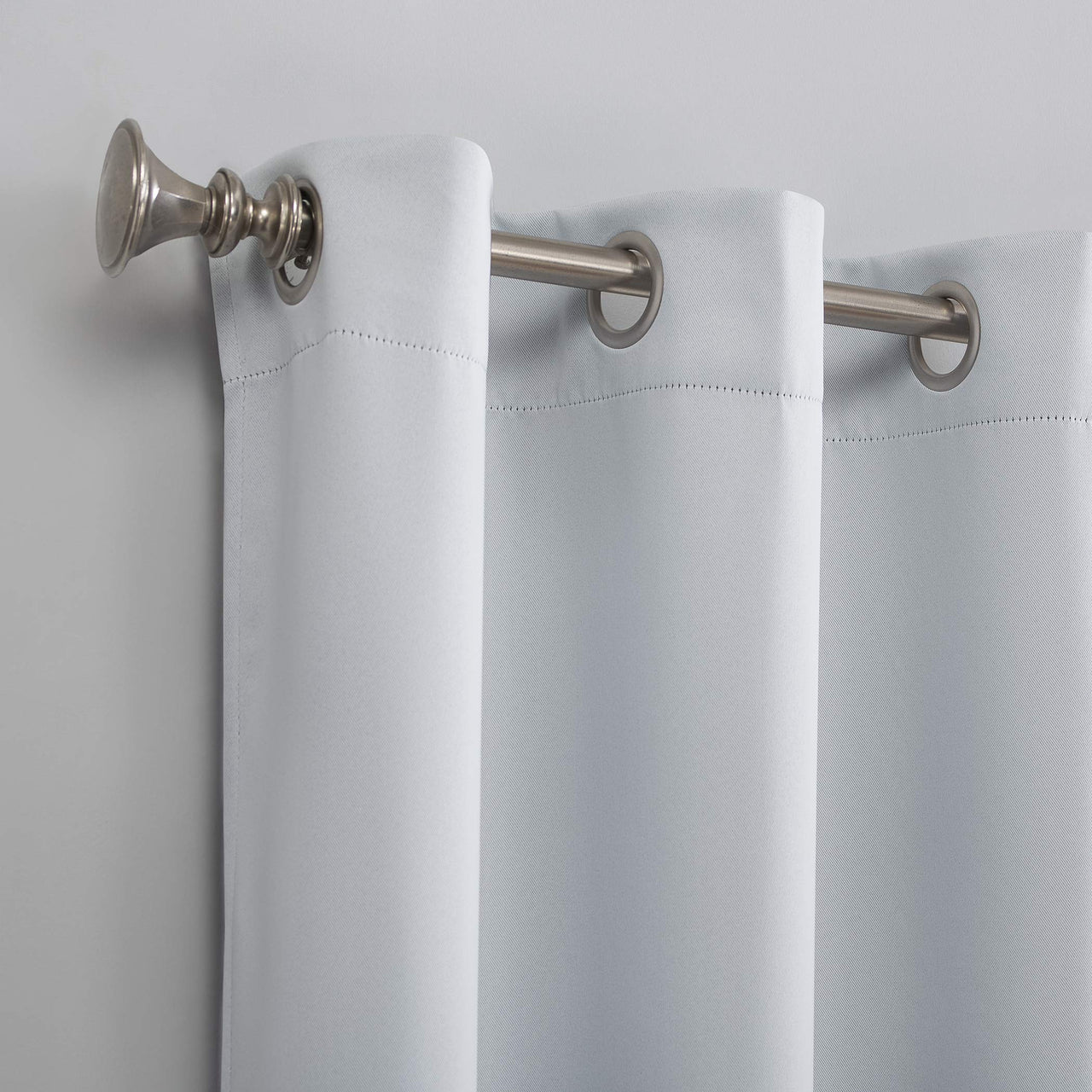 Sun Zero Easton Energy Saving Blackout Grommet Curtain Panel, 40" x 63", Dove White Oyster White 40" x 63"