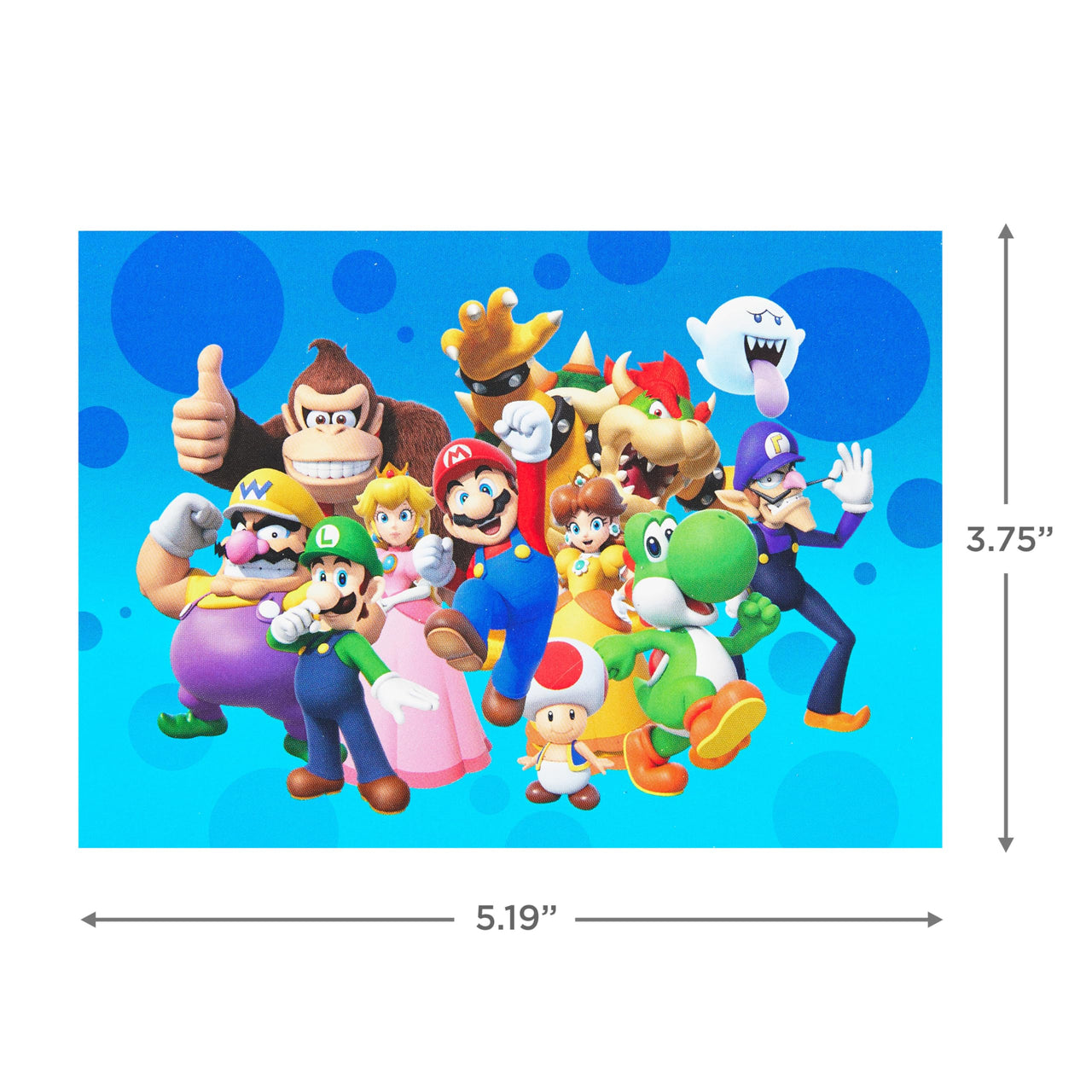 Hallmark Nintendo Super Mario Bros. Card Assortment (12 Blank Cards with Envelopes) for Birthdays, Back to School, Any Occasion