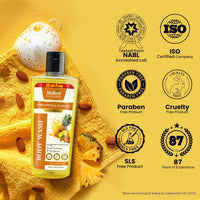 Multani Naturals Pineapple & Almond Body Wash | Refreshing Herbal Body Cleanser for Men & Women | Nourishing, Paraben & Sulphate Free | Suitable for All Skin Types (270ml)